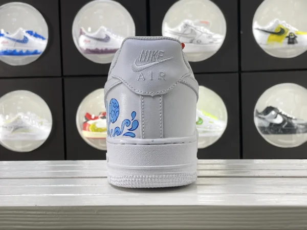 Ao Bing Chinese Anime Red Blue White Custom Air Force 1 - Image 2