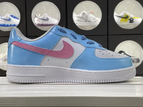 Sweet Cute Dog Pink Melt Blue White Custom Air Force 1 - Image 3