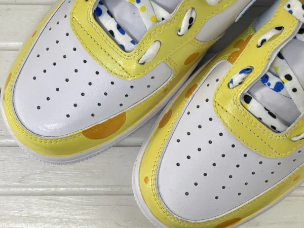 Color Melt Polka Dot Yellow Blue Orange Custom Air Force 1 - Image 6