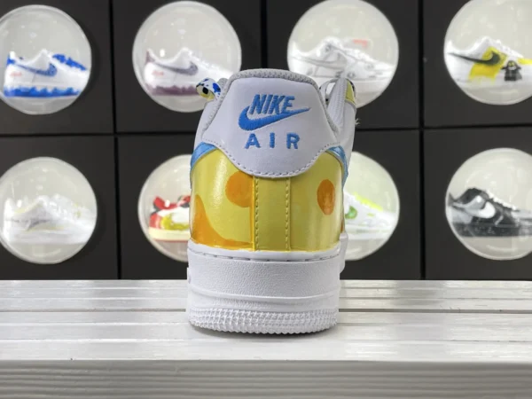 Color Melt Polka Dot Yellow Blue Orange Custom Air Force 1 - Image 2