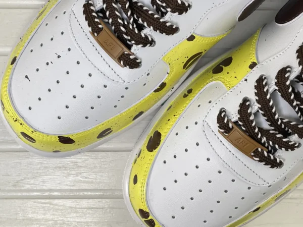 Leopard Chocolate Melt Yellow White Custom Air Force 1 - Image 6