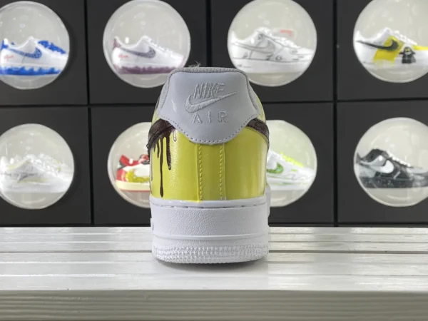 Leopard Chocolate Melt Yellow White Custom Air Force 1 - Image 2