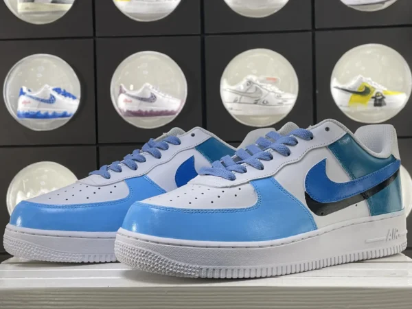 Summer Sea Breeze Blue White Splice Custom Air Force 1 - Image 5