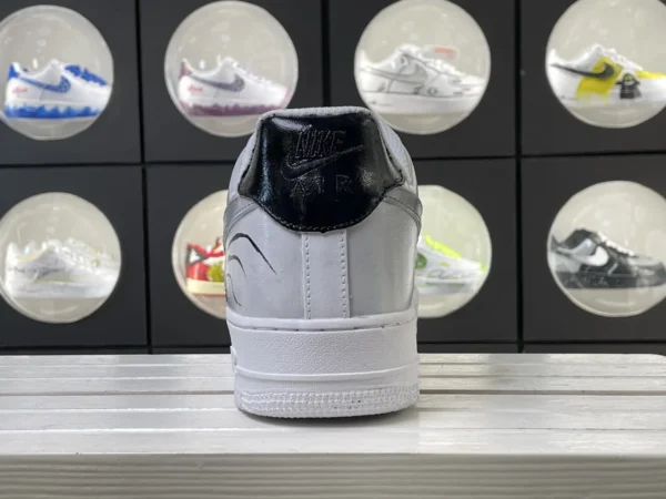 Ink Blossom Chinese Aesthetic Gray & White DIY Custom Air Force 1 - Image 2