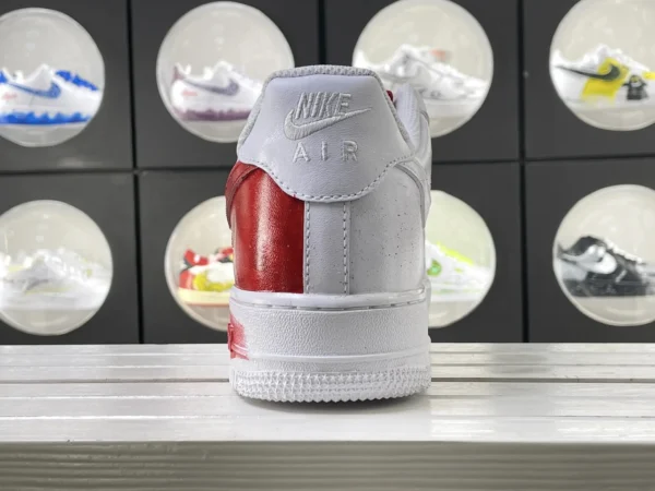 Autumn Maple Leaf Red White Custom Air Force 1 - Image 2