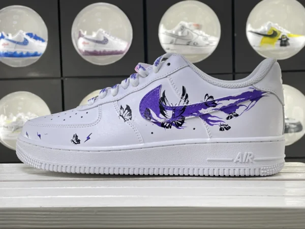 Dreamy Butterfly Purple Black Red Custom Air Force 1