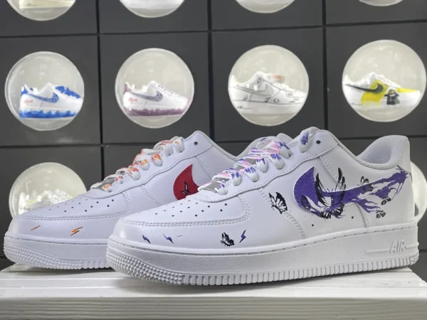 Dreamy Butterfly Purple Black Red Custom Air Force 1 - Image 5