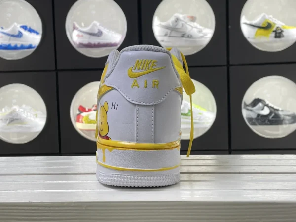 Vibrant Yellow Drip Edge White Custom Air Force 1 - Image 2