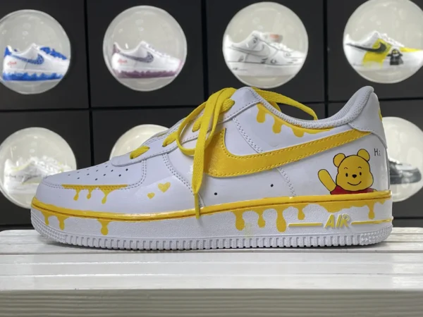 Vibrant Yellow Drip Edge White Custom Air Force 1