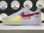 Toon Pop Yellow & Red Cartoon Hand-Painted DIY Custom Air Force 1