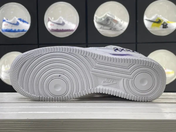 Shadow Flame Annie Inspired Purple Graffiti DIY Custom Air Force 1 - Image 4