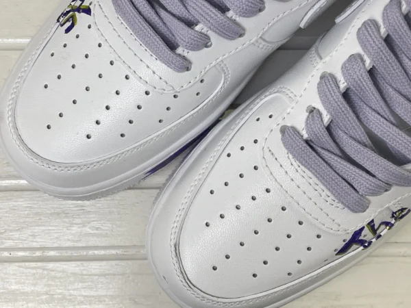 Shadow Flame Annie Inspired Purple Graffiti DIY Custom Air Force 1 - Image 6
