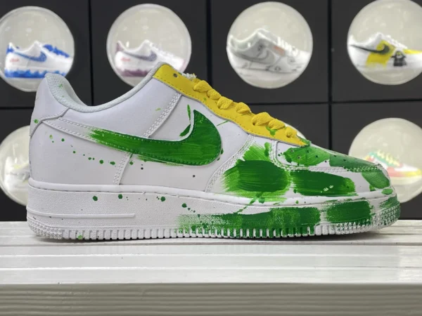 Summer Zest Lemon & Green Splatter Custom Air Force 1 - Image 3