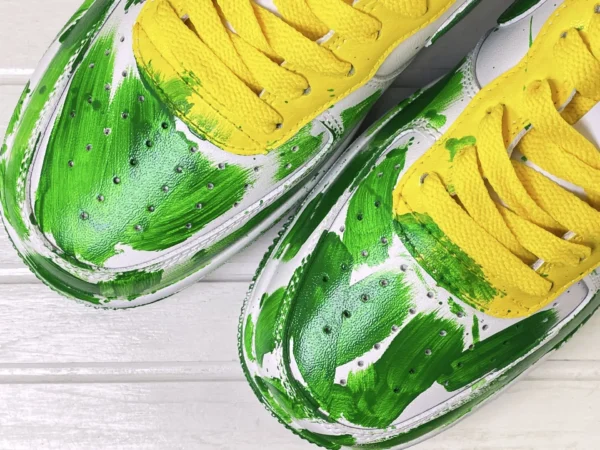 Summer Zest Lemon & Green Splatter Custom Air Force 1 - Image 6