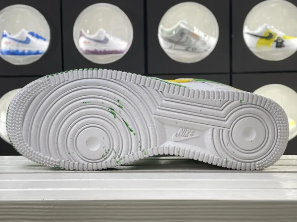 Summer Zest Lemon & Green Splatter Custom Air Force 1 - Image 4