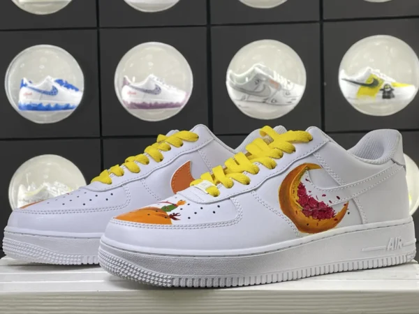 Fruit Fiesta Orange & Pomegranate Art Custom Air Force 1 - Image 5