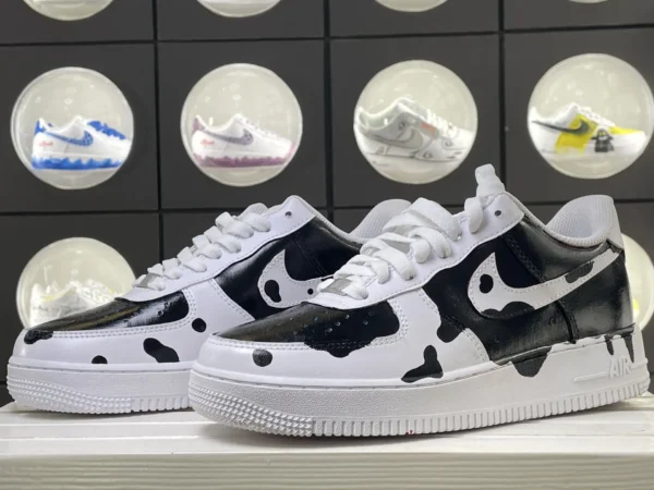 Classic Moo Black & White Cow Pattern Custom Air Force 1 - Image 5