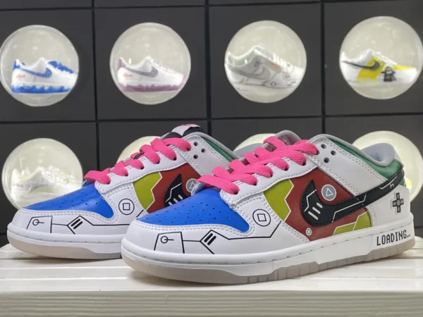 Level Up Loading Gamer Block & Button Art Custom Air Force 1 - Image 5