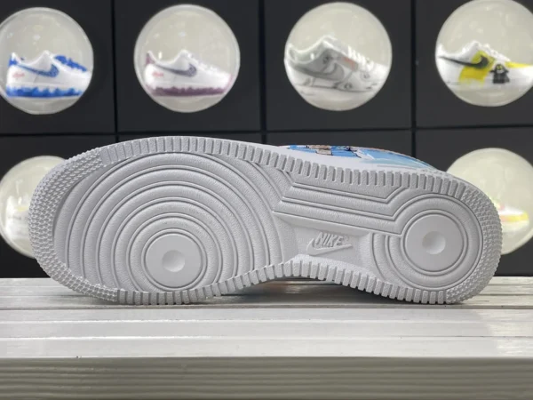 Anime Soul Blue & White Character Art Custom Air Force 1 - Image 4