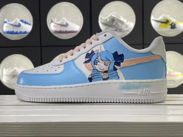 Anime Soul Blue & White Character Art Custom Air Force 1