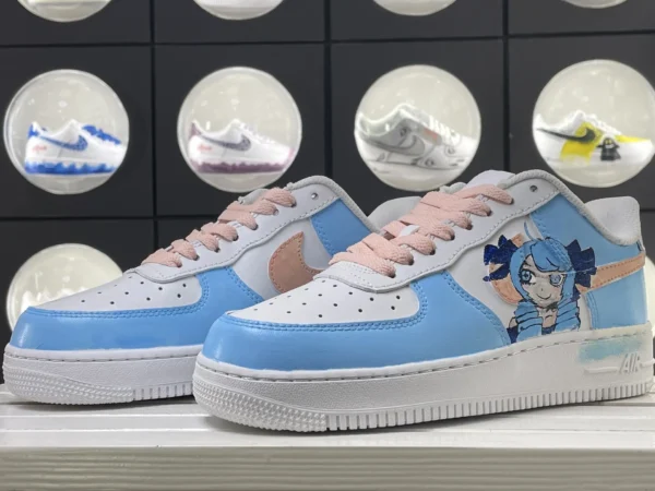 Anime Soul Blue & White Character Art Custom Air Force 1 - Image 5