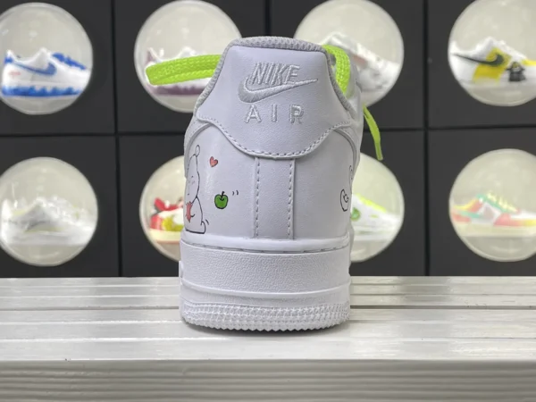 Sweet Neon Toon Fluorescent Green Cartoon Art Custom Air Force 1 - Image 2