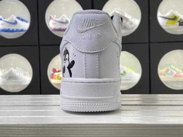 Doodle Story Penguin & Heart Hand Drawn Art Custom Air Force 1 - Image 2