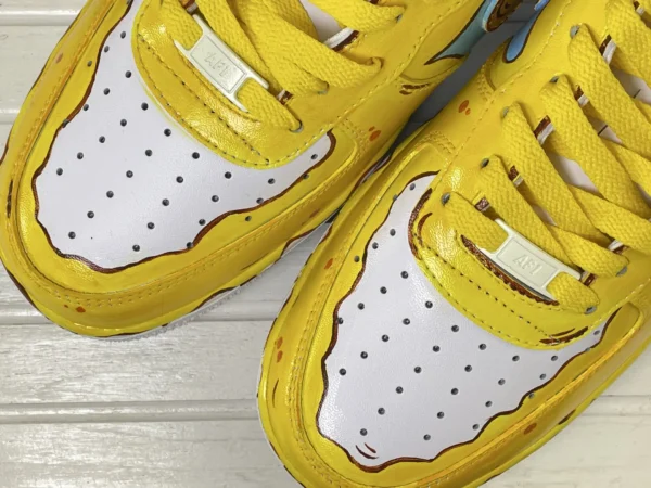 Molten Art Flow Yellow Blue Orange Paint Effect Custom Air Force 1 - Image 6