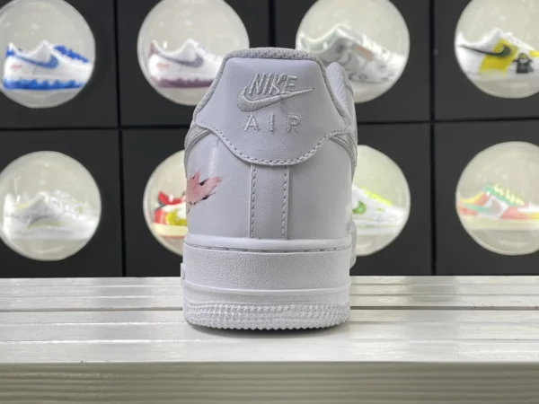 Piggy Love Tale Pink Cartoon Pig & Heart Art Custom Air Force 1 - Image 2