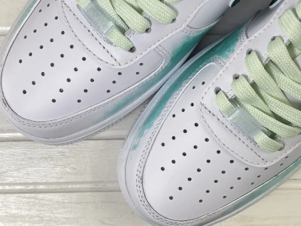 Spring Breeze Bird Green Blue Gradient Dye Bird Art Custom Air Force 1 - Image 6