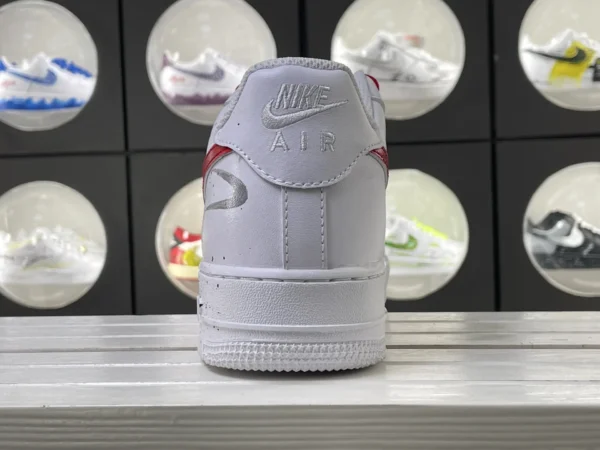 Crimson Moon Bird Chinese Ink Style Art Red Laces Custom Air Force 1 - Image 2