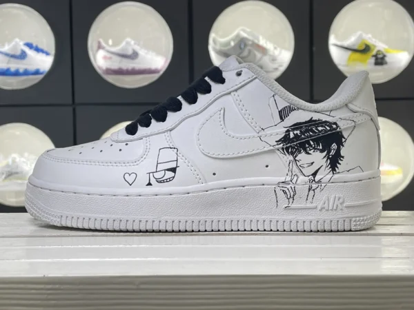 Cool Anime Gaze Anime Character Heart Glasses Art Custom Air Force 1