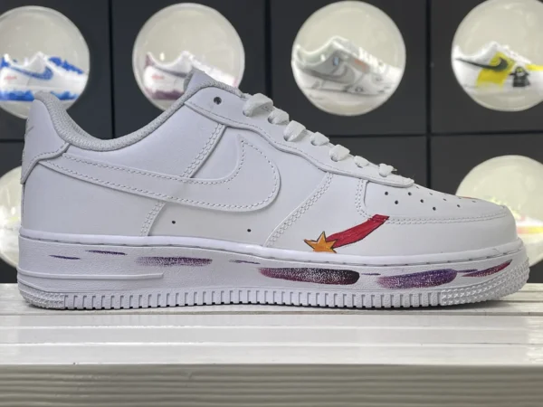 Cosmic Dream Girl Anime Girl Purple Splatter Art Custom Air Force 1 - Image 3