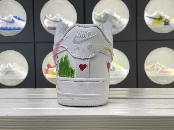 Lucky Koi Charm Goldfish & Coin Art Red Laces Custom Air Force 1 - Image 2