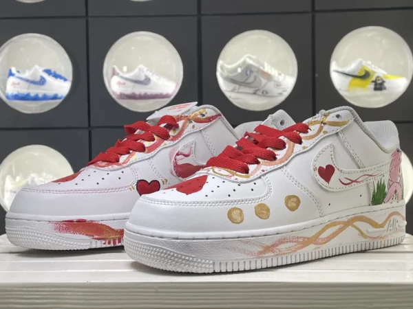 Lucky Koi Charm Goldfish & Coin Art Red Laces Custom Air Force 1 - Image 5
