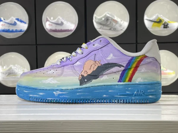 Dream Sky Splash Split Paint Cartoon Splatter Sole Custom Air Force 1