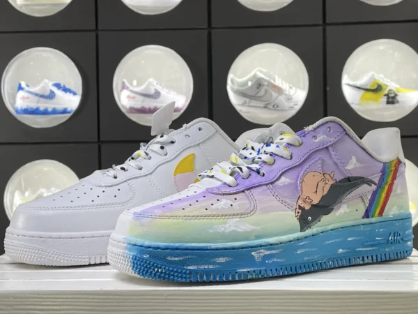 Dream Sky Splash Split Paint Cartoon Splatter Sole Custom Air Force 1 - Image 5