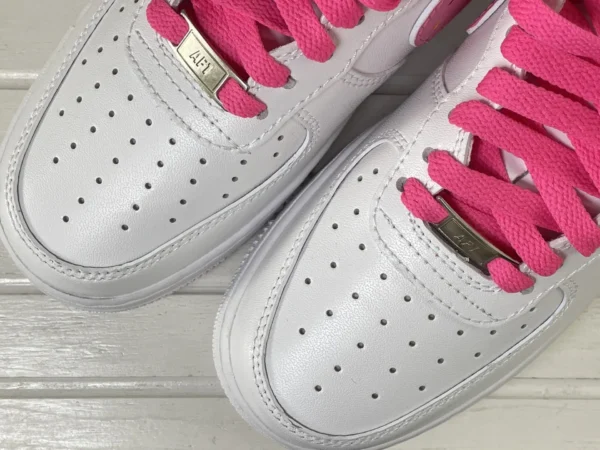 Donut Melt Toon Rose Red Laces Donut Cartoon Art Custom Air Force 1 - Image 6