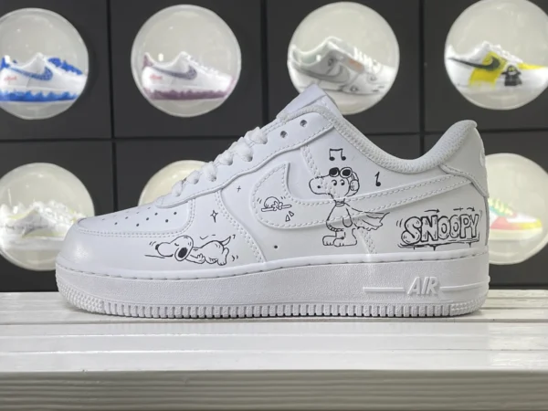 Snoopy Beats Fun Snoopy Music Notes Sunglasses Art Custom Air Force 1