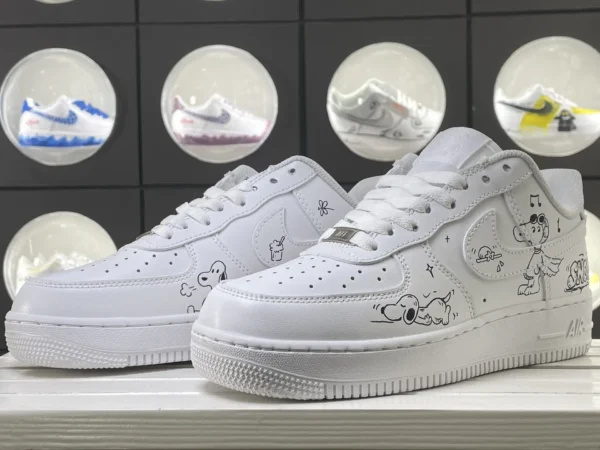 Snoopy Beats Fun Snoopy Music Notes Sunglasses Art Custom Air Force 1 - Image 5