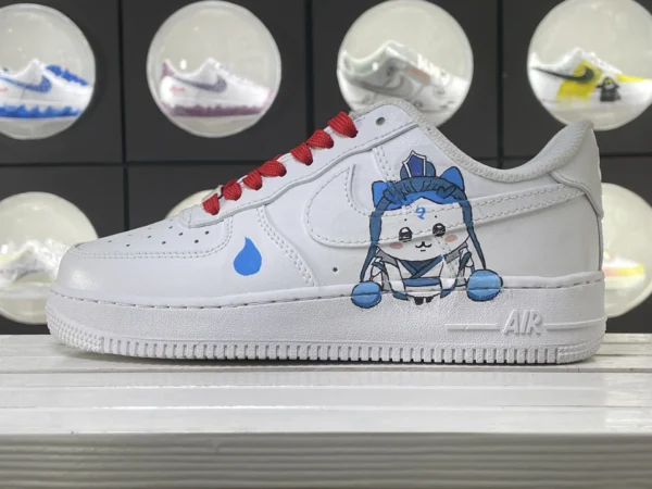 Ancient Cute Clash Mismatched Laces Antique Cartoon Art Custom Air Force 1