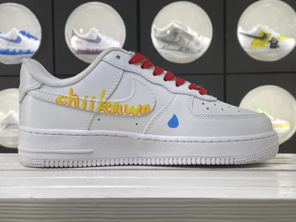 Ancient Cute Clash Mismatched Laces Antique Cartoon Art Custom Air Force 1 - Image 3
