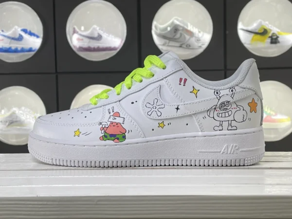 Patrick Star Pop Fluorescent Green Patrick Star Art Custom Air Force 1