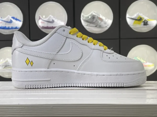 Diamond Dream Girl Yellow Laces Anime Girl Art Custom Air Force 1 - Image 3