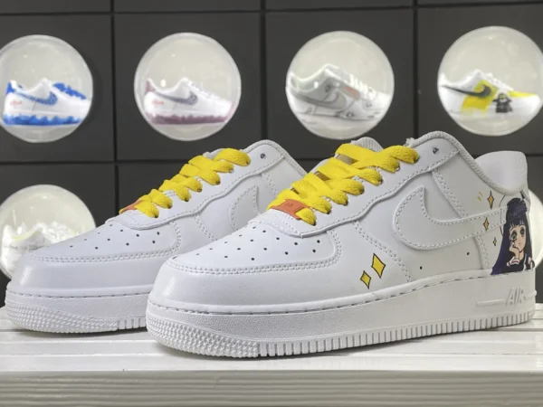Diamond Dream Girl Yellow Laces Anime Girl Art Custom Air Force 1 - Image 5