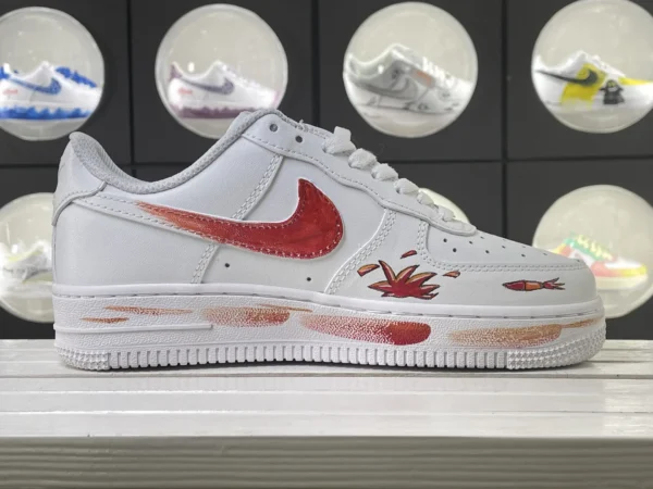 Rocket Blast Teen Red Rocket Launch Burn Art Custom Air Force 1 - Image 3