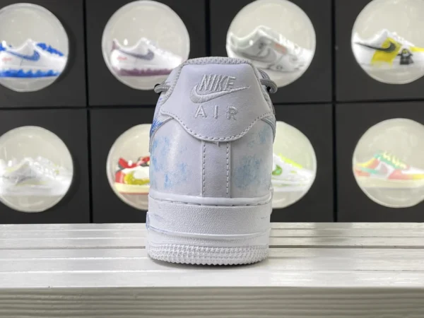 Cosmic Constellation Blue Splatter Galaxy Gradient Hook Custom Air Force 1 - Image 2