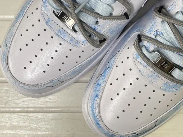 Cosmic Constellation Blue Splatter Galaxy Gradient Hook Custom Air Force 1 - Image 6