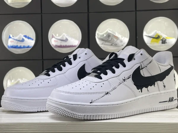 Street Wire Splash Black Splatter Hook Wire Graffiti Custom Air Force 1 - Image 5